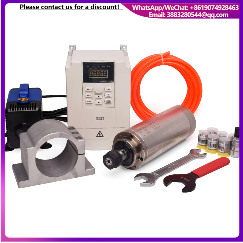 2.2Kw Water Cooled Spindle Kit Vfd - Husillo GDZ de alta velocidad y