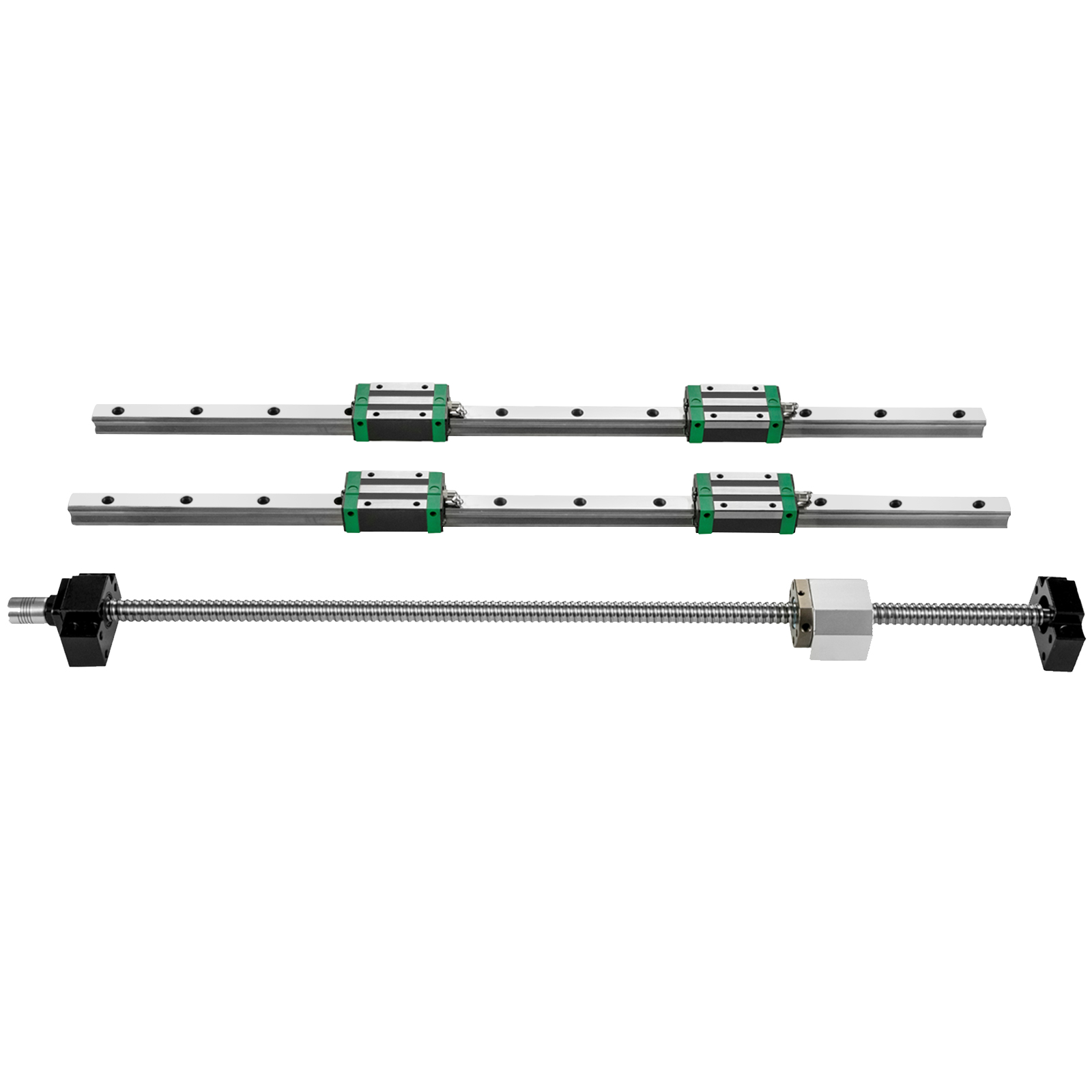 Hgr20 Linear Guide Rail Ballscrew Set - Riel de guía lineal, 2 piezas,