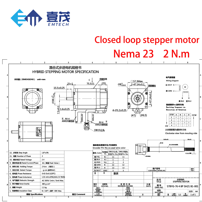 Kit de motor paso a paso de ci - Nema 23 Closed Loop Stepper Motor Driver Kit reseña y precio
