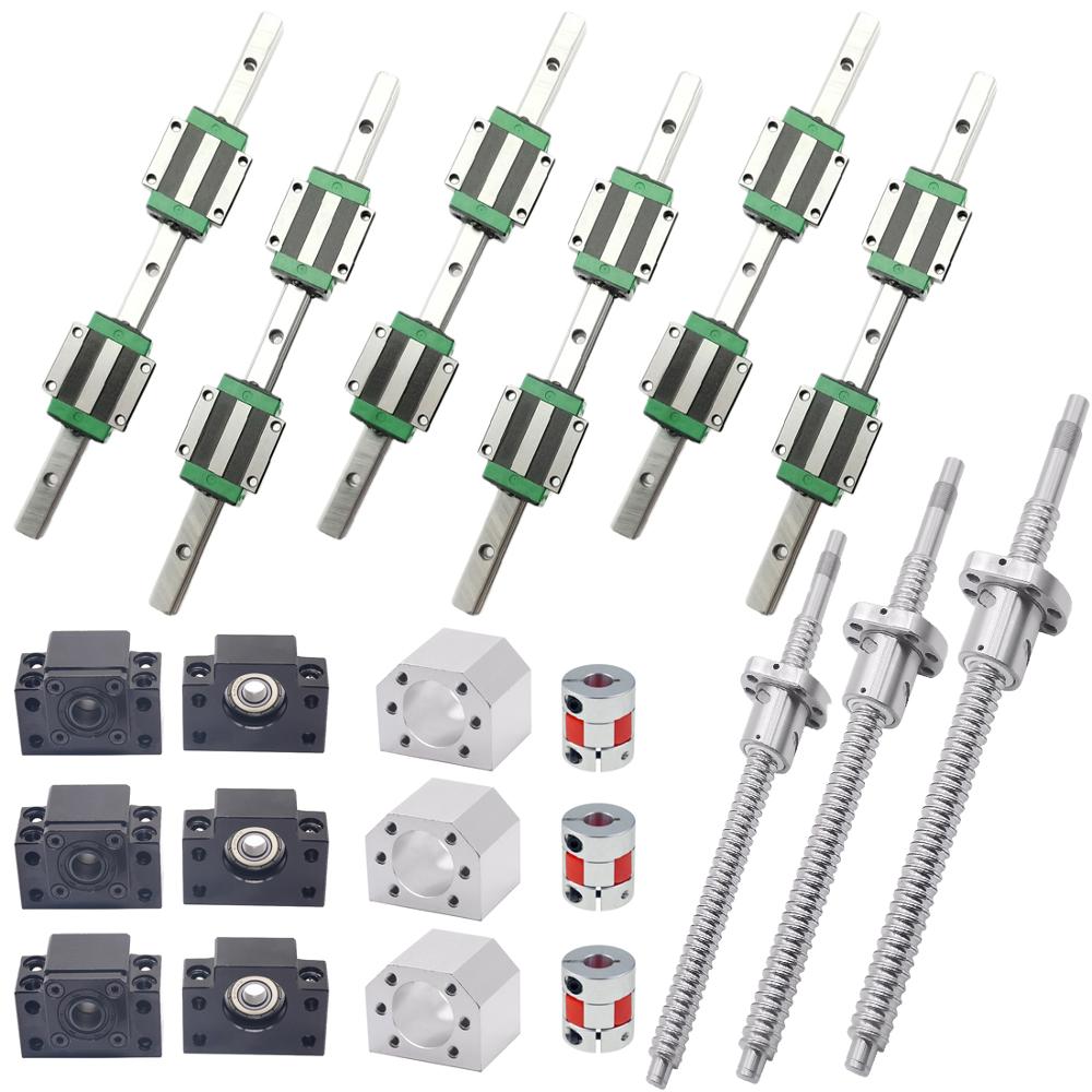 Juegos de guías lineales cuadr - Hgr20 Linear Guide Rail Ballscrew Set reseña y precio